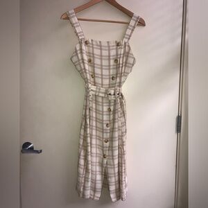 J.O.A Plaid Button-Down Dress Size S